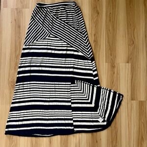 Blue and White 36” Maxi Skirt